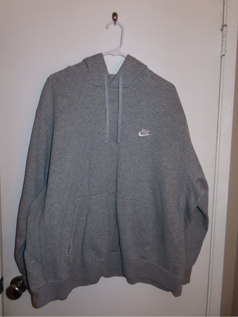 Nike Gray Pullover Hoodie with Small Chest Logo